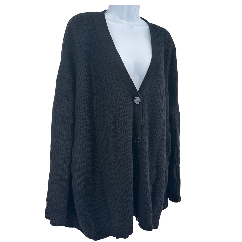 Jenni Kayne Cashmere Cocoon Cardigan Quiet Luxury Cozy Chic Women XL Black